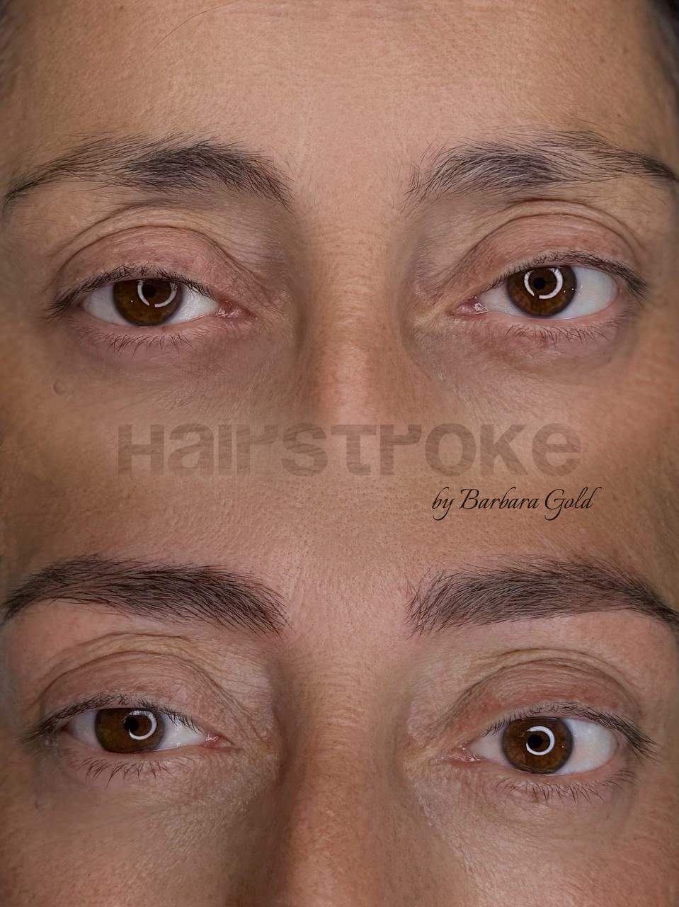Cejas pelo a pelo antes y después