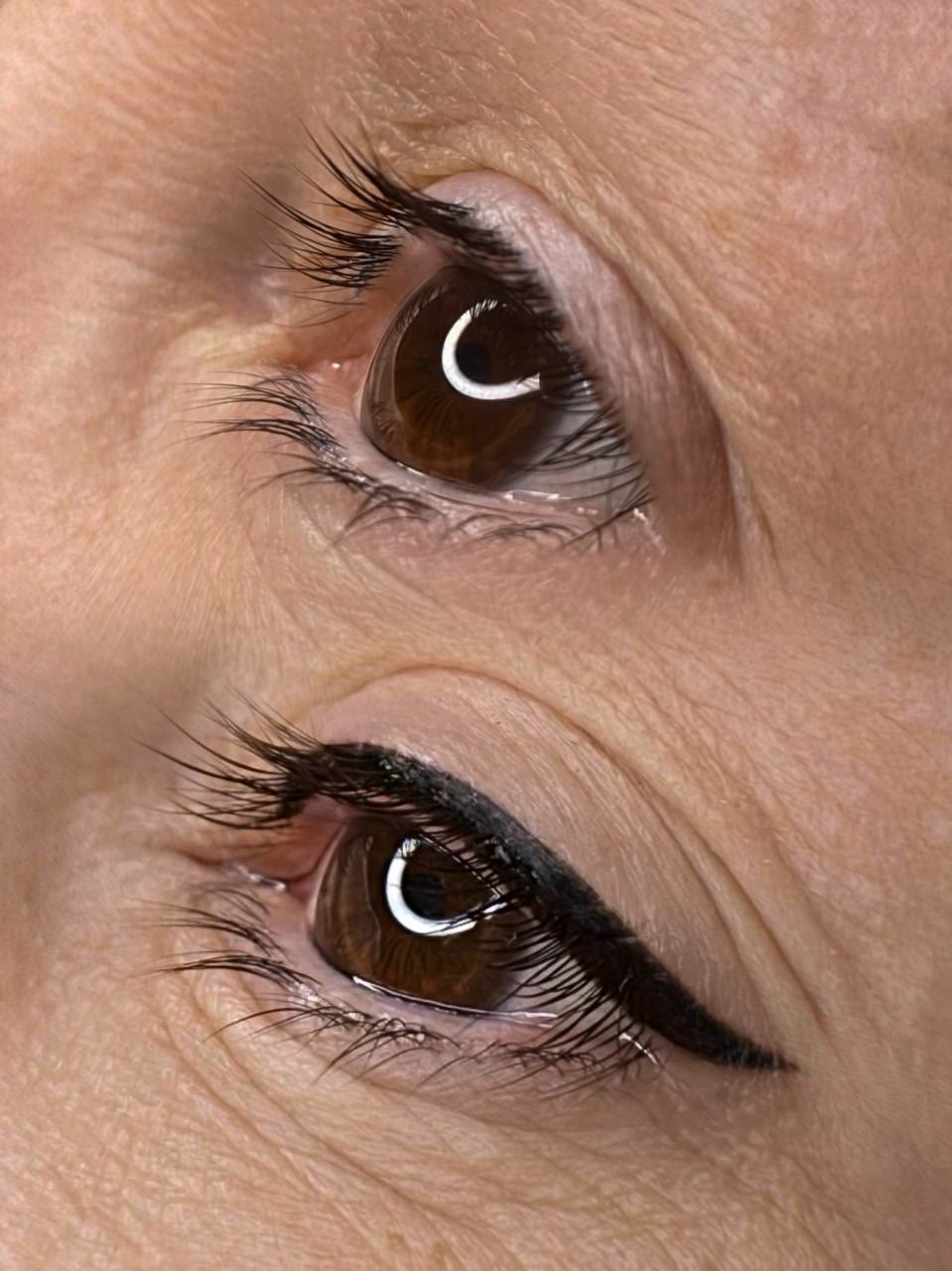 Eyeliner permanente antes y después