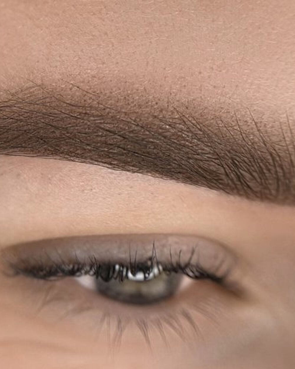 Cejas con técnica de sombreado, efecto difuminado